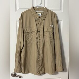 Magellan Outdoors Men's LS Khaki Fishing Shirt Jacket